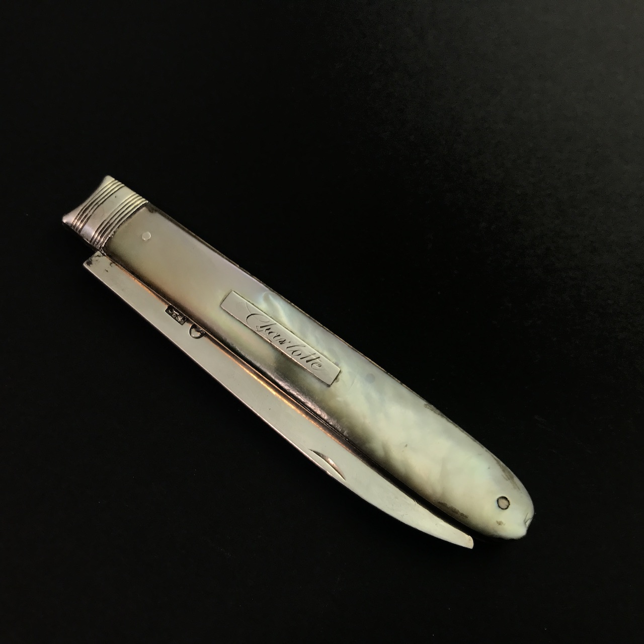 George III pocket fruit knife 1805 - Image 3