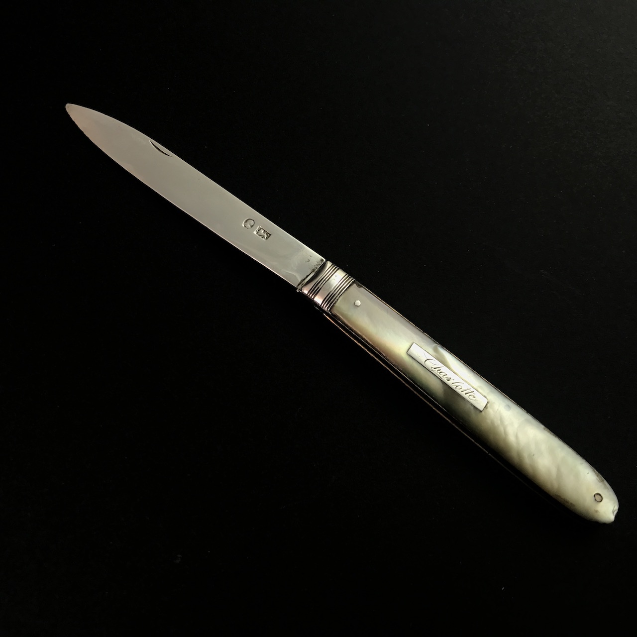 George III pocket fruit knife 1805 - Image 7