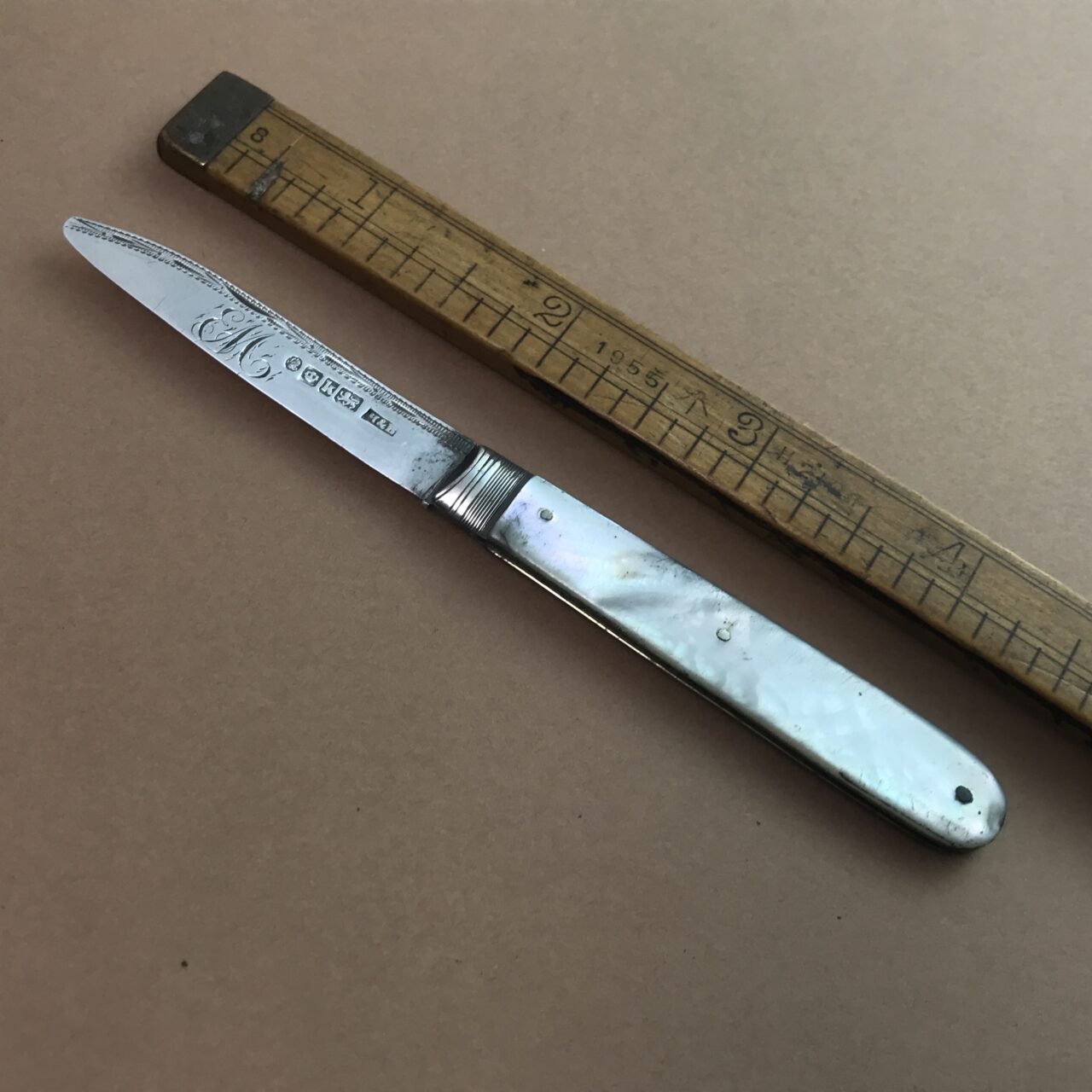 Rare Hardy Bell & Company pocket fruit knife, 1832