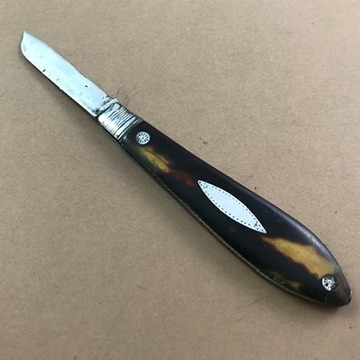 Georgian wharncliffe-bladed pocket fruit knife probably by Joseph Rodgers, c.1797 - Image 6