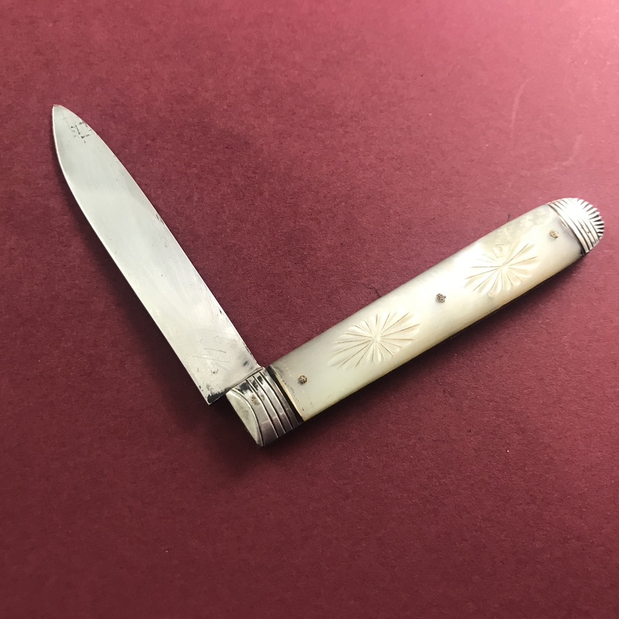 Georgian silver-bladed pocket fruit knife, 1816 - Image 8