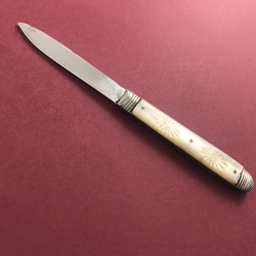 Georgian silver-bladed pocket fruit knife, 1816 - Image 4