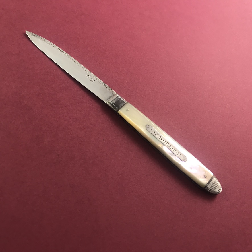 Georgian silver-bladed pocket fruit knife c. 1795 - Image 2