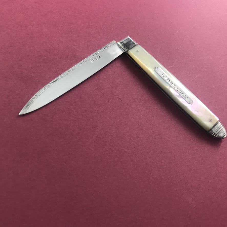 Georgian silver-bladed pocket fruit knife c. 1795 - Image 7