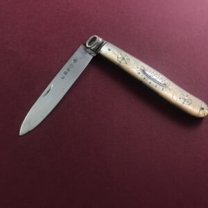 Exquisite pocket fruit knife by unknown maker, 1857
