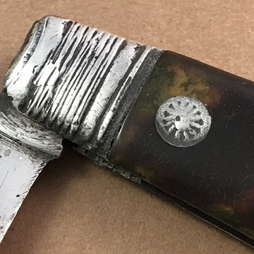 Georgian wharncliffe-bladed pocket fruit knife probably by Joseph Rodgers, c.1797 - Image 11
