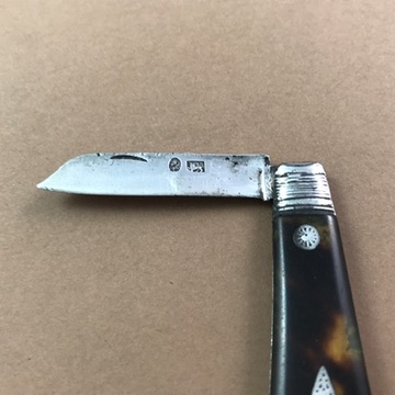 Georgian wharncliffe-bladed pocket fruit knife probably by Joseph Rodgers, c.1797 - Image 9