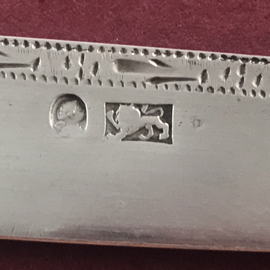 Georgian silver-bladed pocket fruit knife c. 1795 - Image 6
